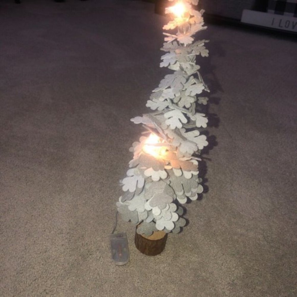 Mini‎ Light Up Christmas Tree 14" Rustic Farmhouse